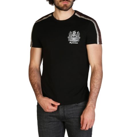 Aquascutum QMT017M0 тениска за Мъже Черно
