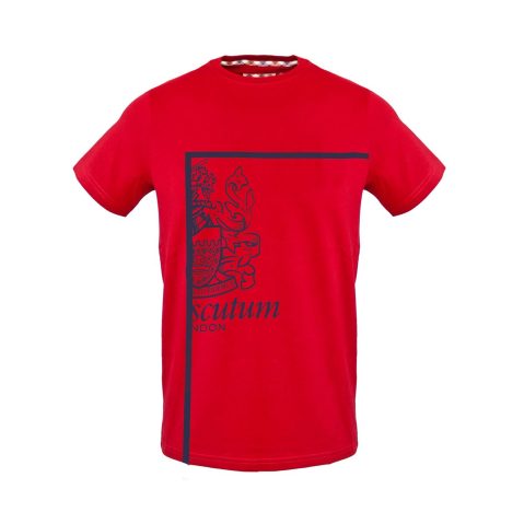 Aquascutum TSIA127 тениска за Мъже Червен