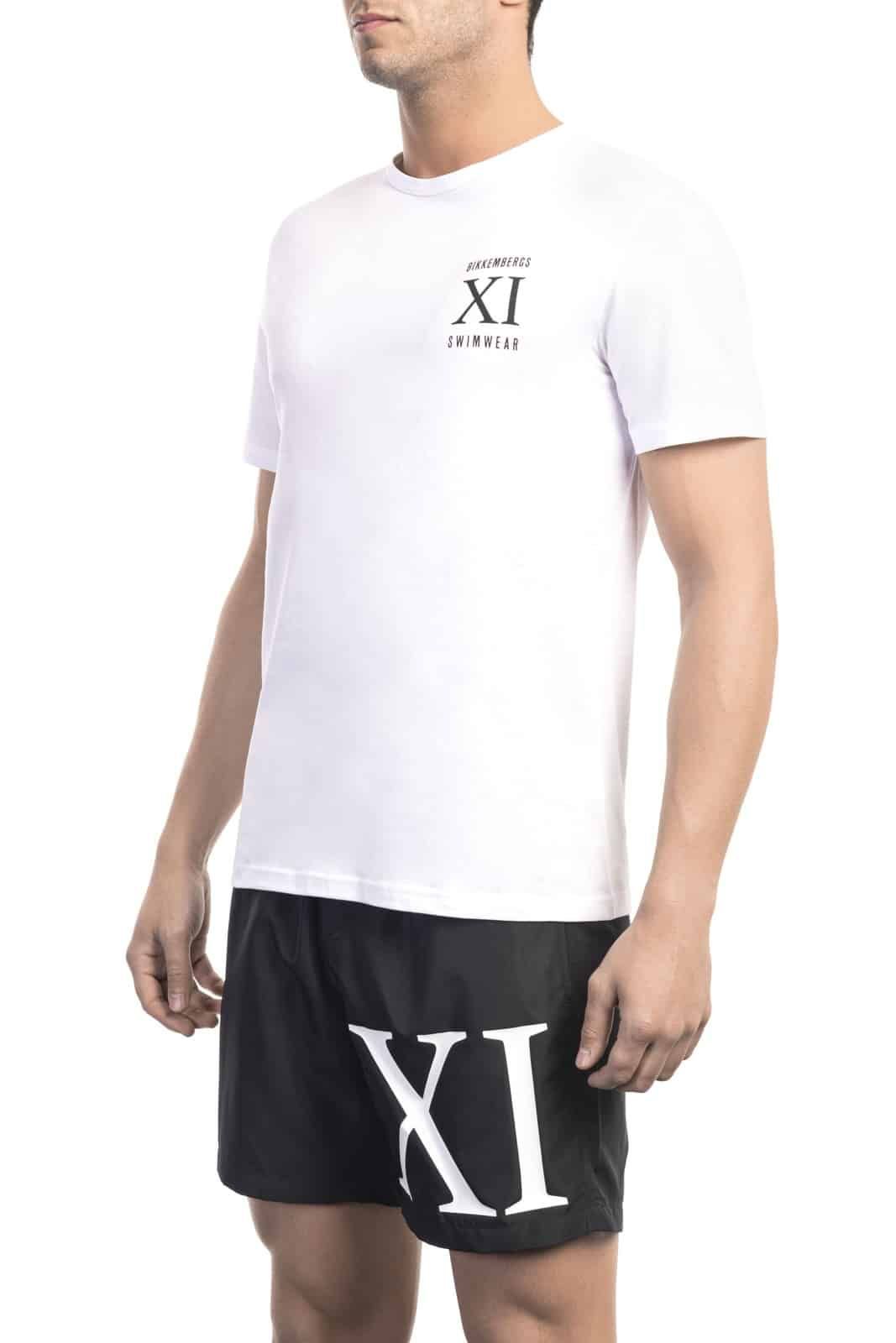 Bikkembergs Beachwear BKK1MTS05 тениска за Мъже бял Bikkembergs Beachwear BKK1MTS05 тениска за Мъже бял