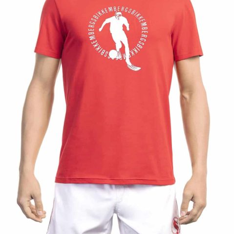 Bikkembergs Beachwear BKK1MTS02 тениска за Мъже Червен
