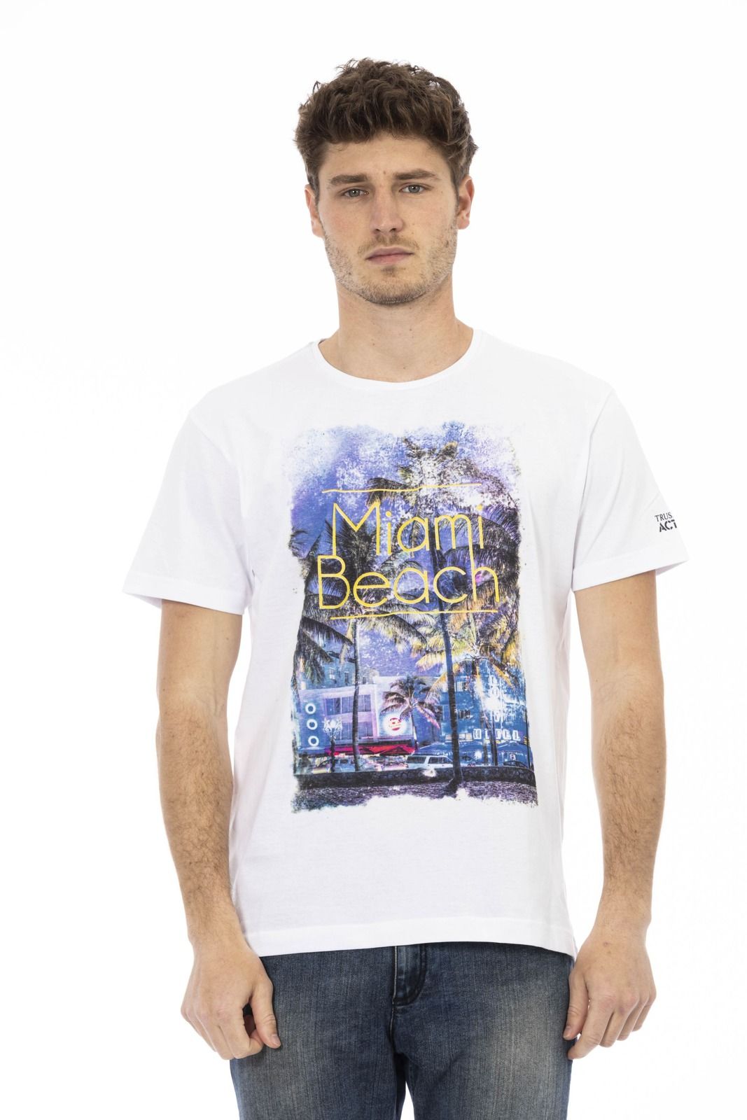 Trussardi Action 2AT26 тениска за Мъже бял Trussardi Action 2AT26 тениска за Мъже бял